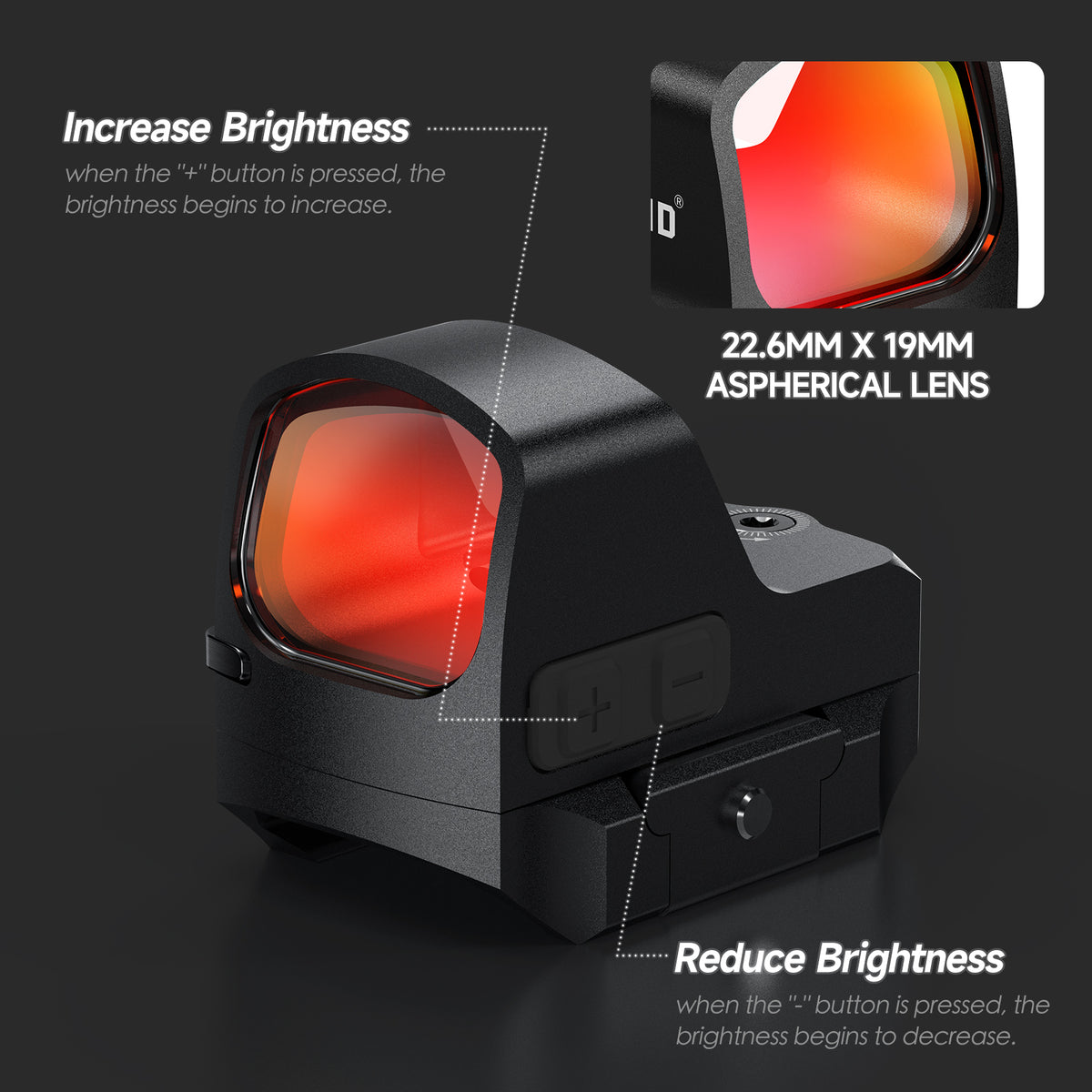 Hawkway 4 Reticles Micro Reflex Sight