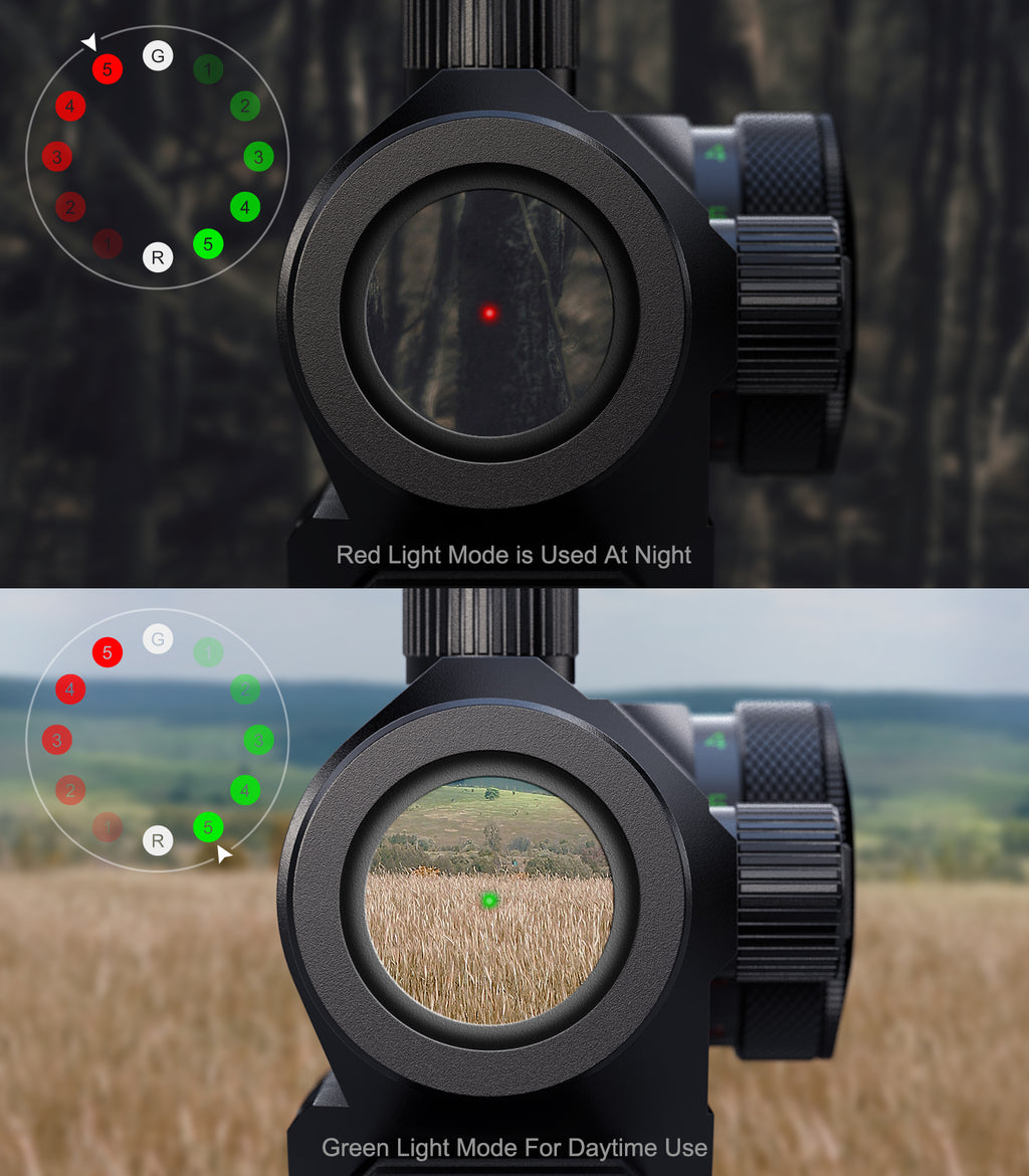 Hawkway 4 MOA Red Green Dot Reflex Sight