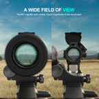 Hawkway V30 & M37 Red Dot & Magnifier Combo With Left Flip Mount