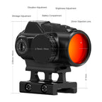 Hawkway V90 & M37 Red Dot & Magnifier Combo With Left Flip Mount