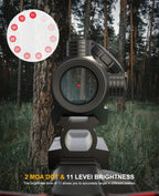 Hawkway RDS-23 & M40 Red Dot & Magnifier Combo With Left Flip Mount