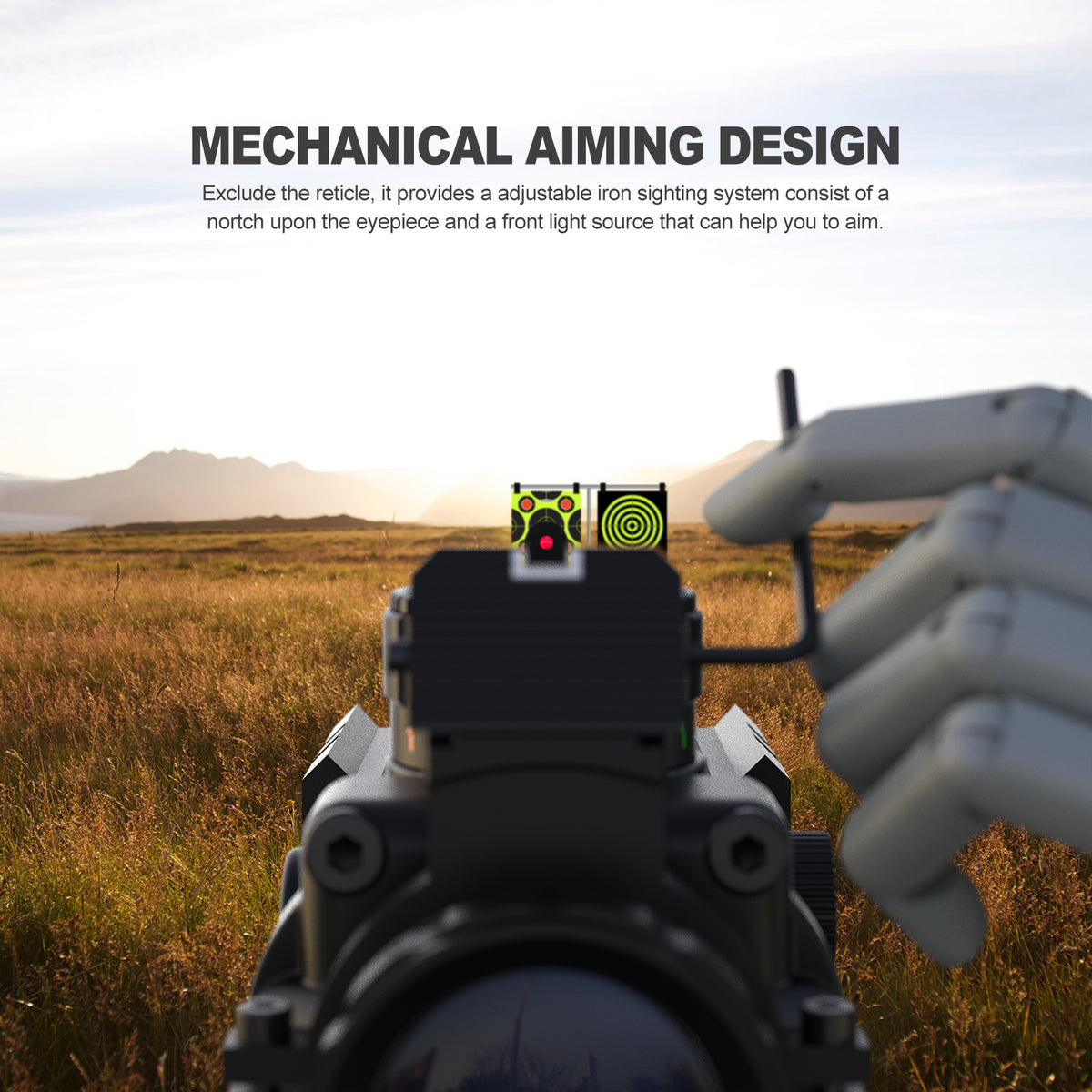 Hawkway R122 4X32mm Red/Green/Blue Reticle Rifle Scope