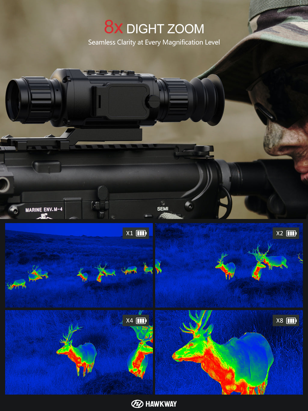 Hawkway 12um 384×288 Resolution Thermal Imaging Scopes