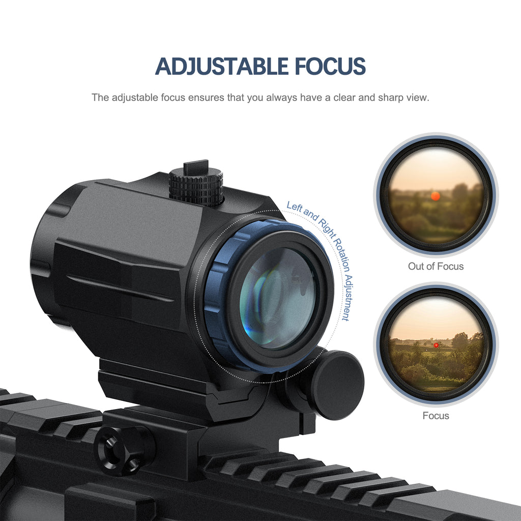 Hwakway M41 3X Red Dot Magnifier With Right Flip Mount