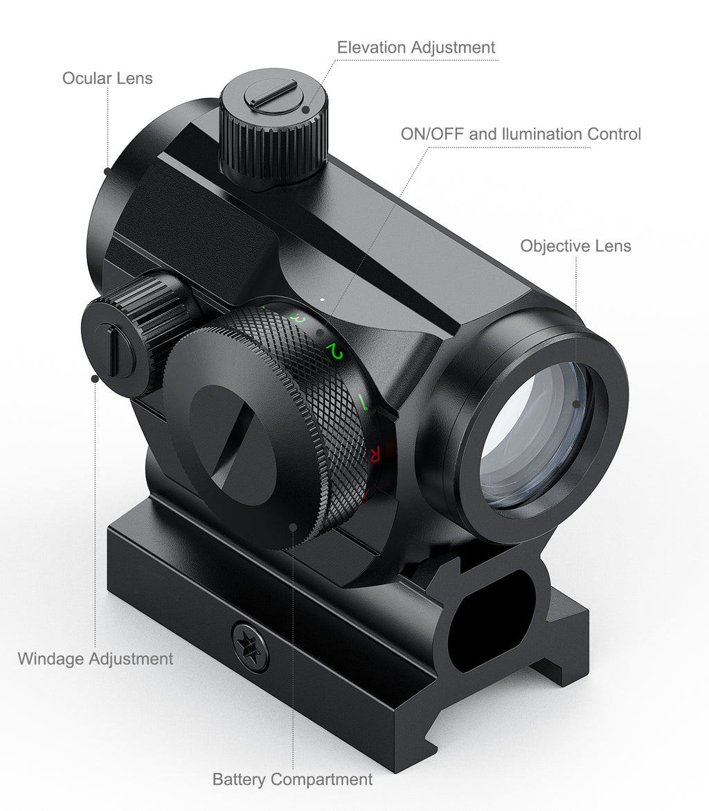 Hawkway 4 MOA Red Green Dot Sight