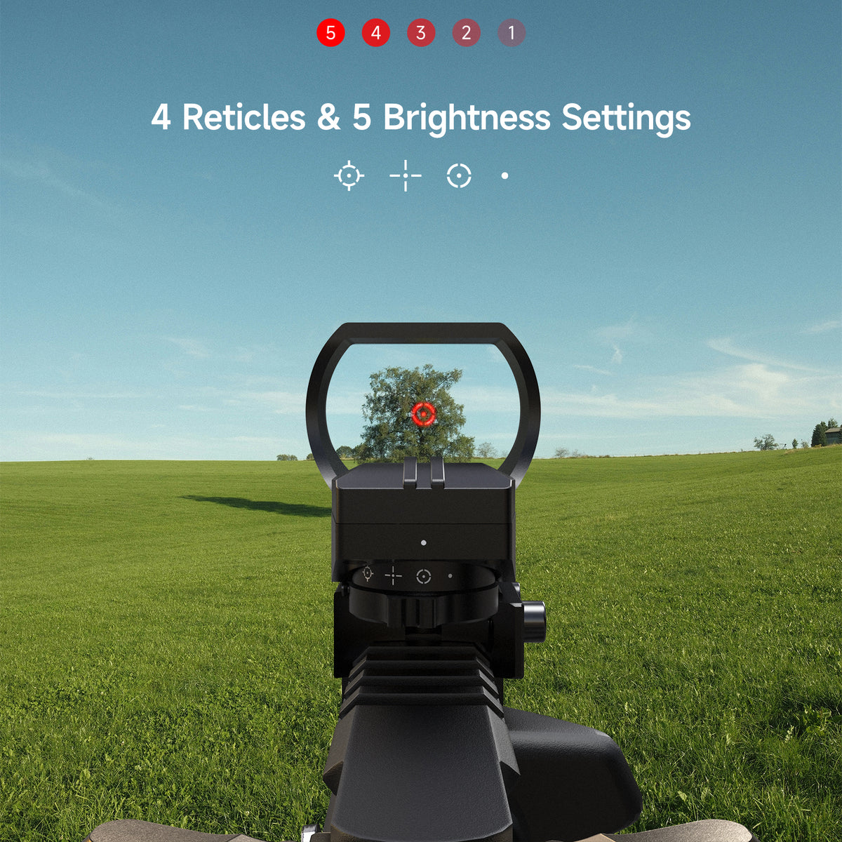 Hawkway RS-30 & M37 Reflex Sight & Magnifier Combo With Left Flip Mount