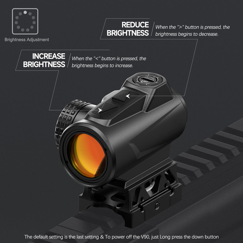 Hawkway V90 2MOA Red Dot Sight