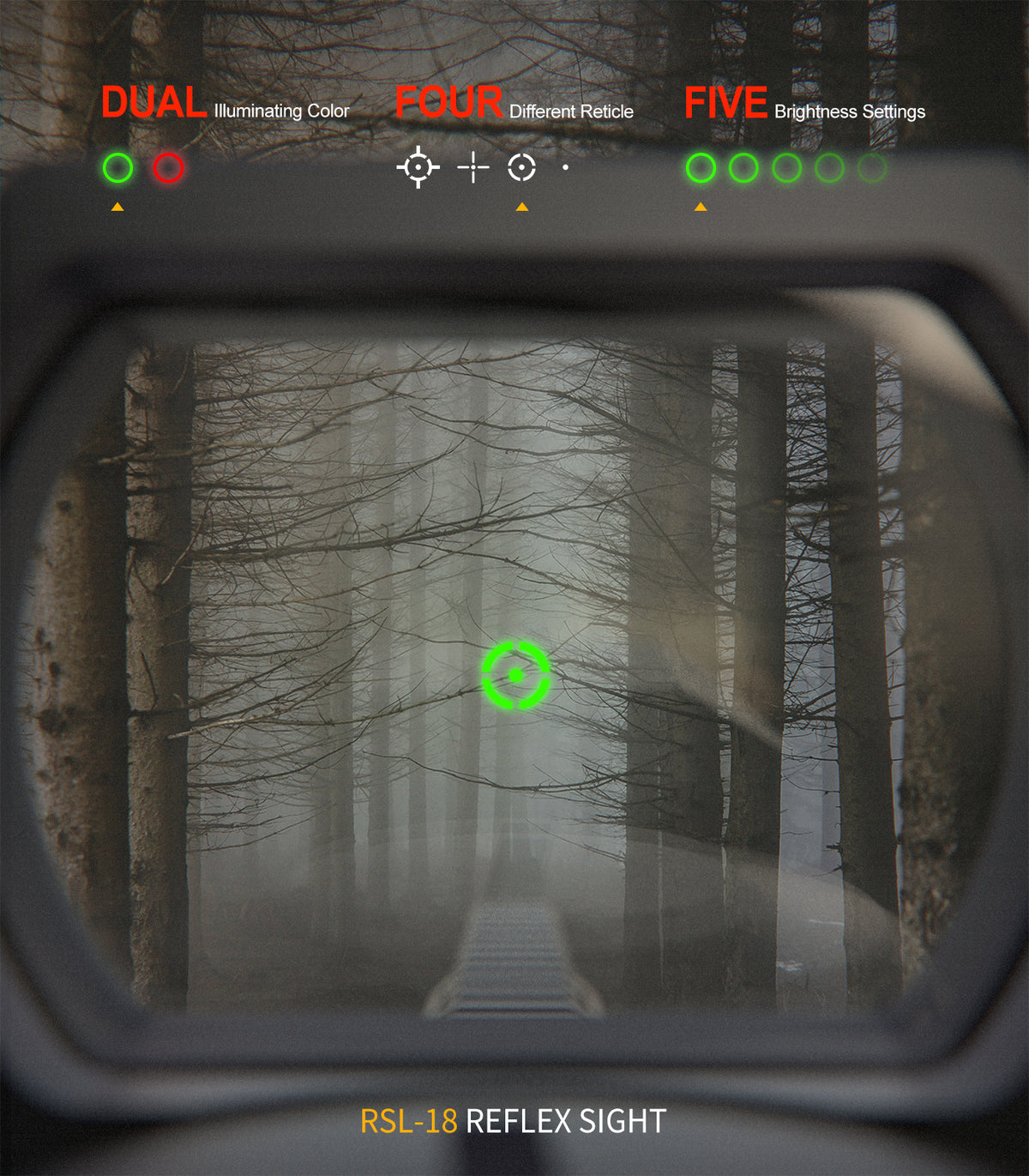Hawkway RSL18 Reflex Sight with Laser