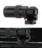 Hawkway M36 1.5X-5X Adjustment Red Dot Magnifier With Left Flip Mount