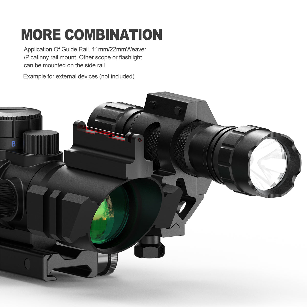 Hawkway R122 4X32mm Red/Green/Blue Reticle Rifle Scope