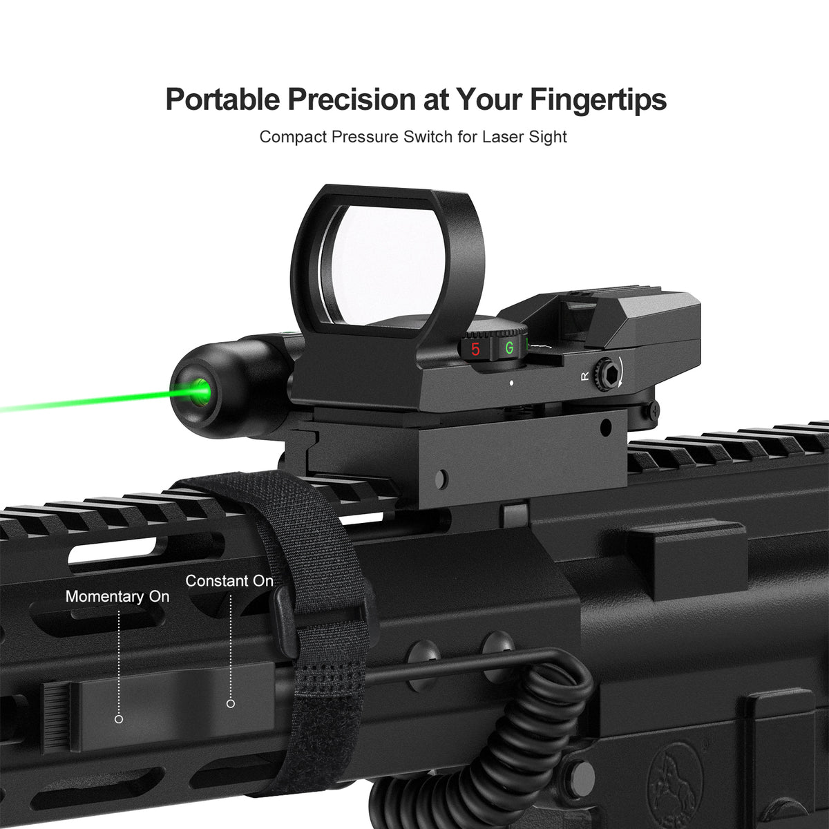 Hawkway RSL-88 4 Reticle Red & Green Dot Reflex Sight