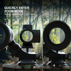 Hawkway V90 & M37 Red Dot & Magnifier Combo With Left Flip Mount