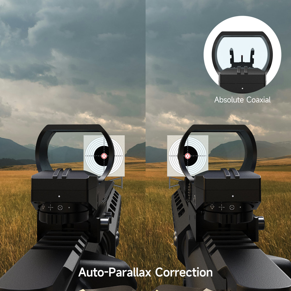 Hawkway RS-30 & M37 Reflex Sight & Magnifier Combo With Left Flip Mount