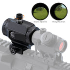 Hawkway M40 3X Red Dot Magnifier With Left Flip Mount