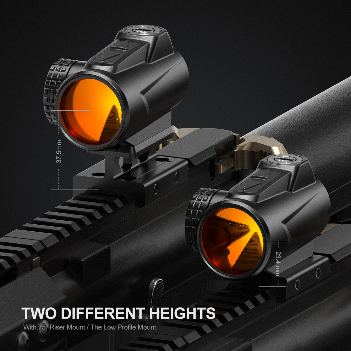 Hawkway V90 & M37 Red Dot & Magnifier Combo With Left Flip Mount