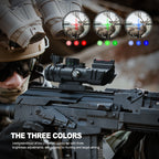 Hawkway R122 4X32mm Red/Green/Blue Reticle Rifle Scope