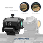Hwakway M41 3X Red Dot Magnifier With Right Flip Mount
