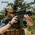 Hawkway V90 & M57 Red Dot & Magnifier Combo With Right Flip Mount