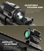 Hawkway RDS-23 & M38 Red Dot & Magnifier Combo With Left Flip Mount