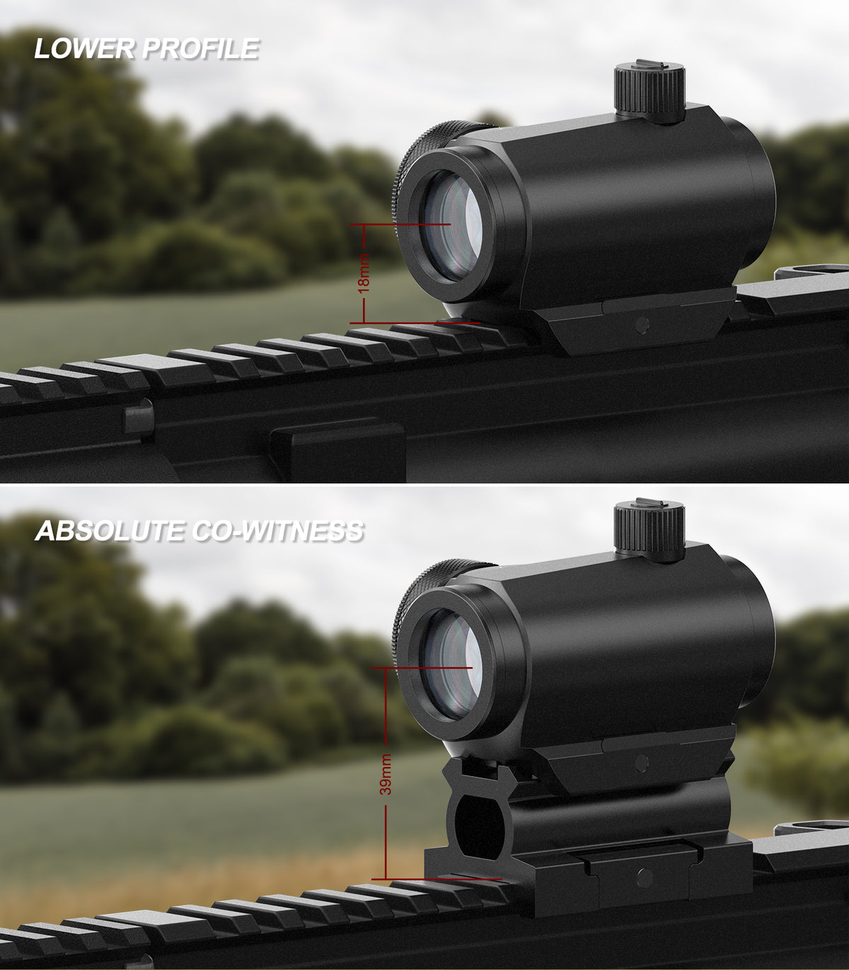 Hawkway 4 MOA Red Green Dot Sight