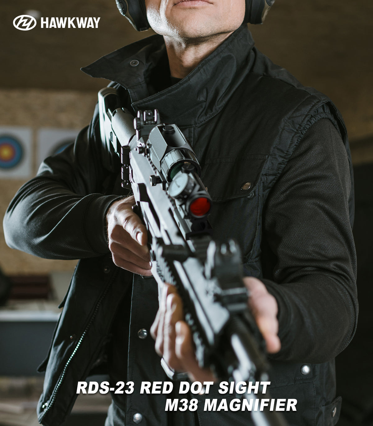 Hawkway RDS-23 & M38 Red Dot & Magnifier Combo With Left Flip Mount