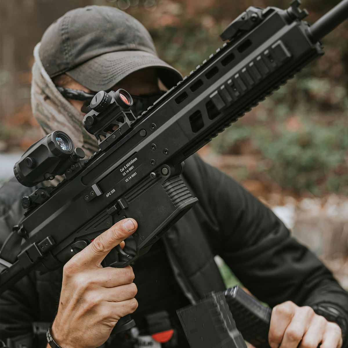 Hawkway M40 3X Red Dot Magnifier With Left Flip Mount