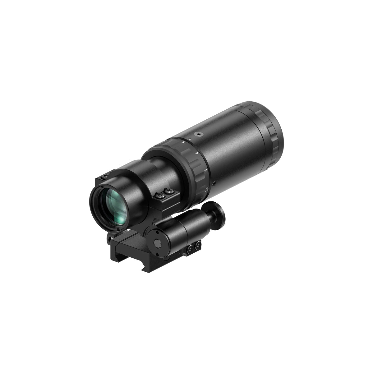 Hawkway M37 1.5X - 5X Adjustment Red Dot Magnifier With Left Flip Mount