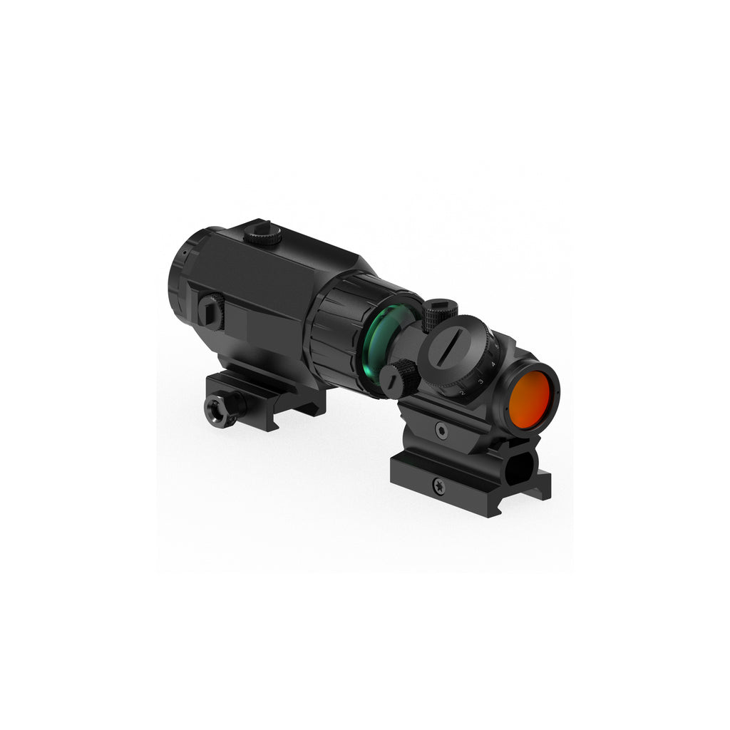 Hawkway RDS-23 & M38 Red Dot & Magnifier Combo With Left Flip Mount