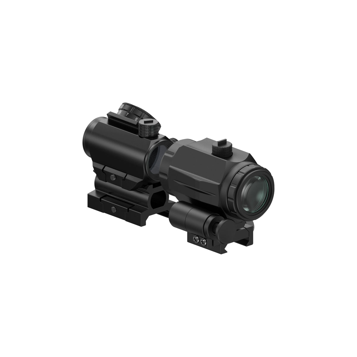 Hawkway RDS-23 & M40 Red Dot & Magnifier Combo With Left Flip Mount