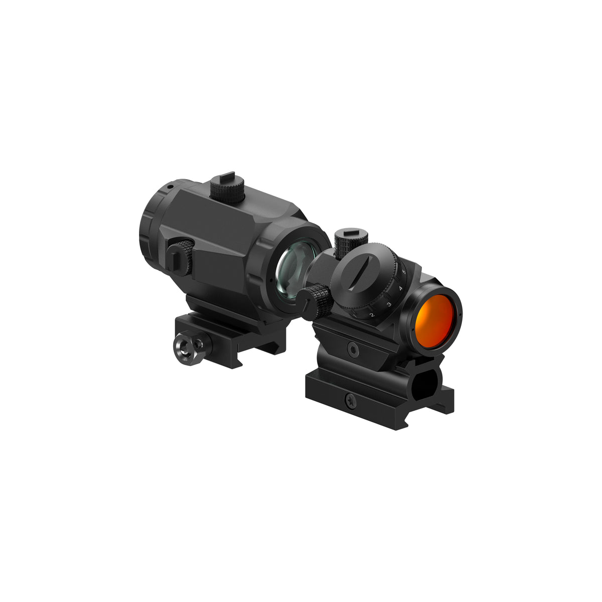Hawkway RDS-23 & M40 Red Dot & Magnifier Combo With Left Flip Mount