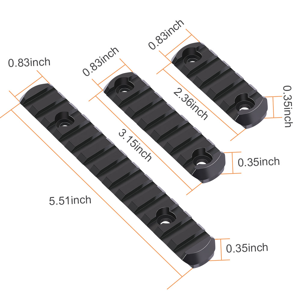Hawkway M Lock Picatinny Rail Sections