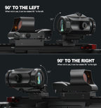 Hawkway RS-30 & M40 Reflex Sight & Magnifier Combo With Left Flip Mount