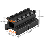 Hawkway 0.75 inch Picatinny Riser Mount