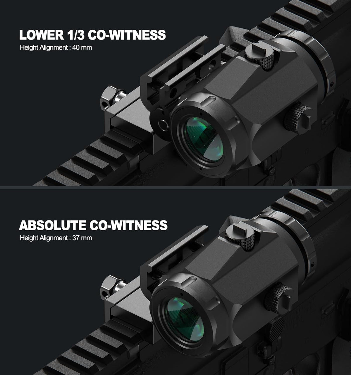 Hawkway RS-30 & M40 Reflex Sight & Magnifier Combo With Left Flip Mount