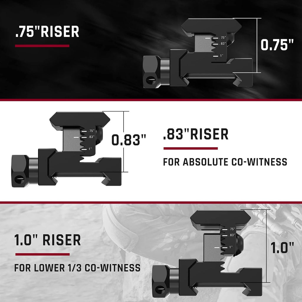 Hawkway 0.75/0.83/1 inch Picatinny Riser Mount