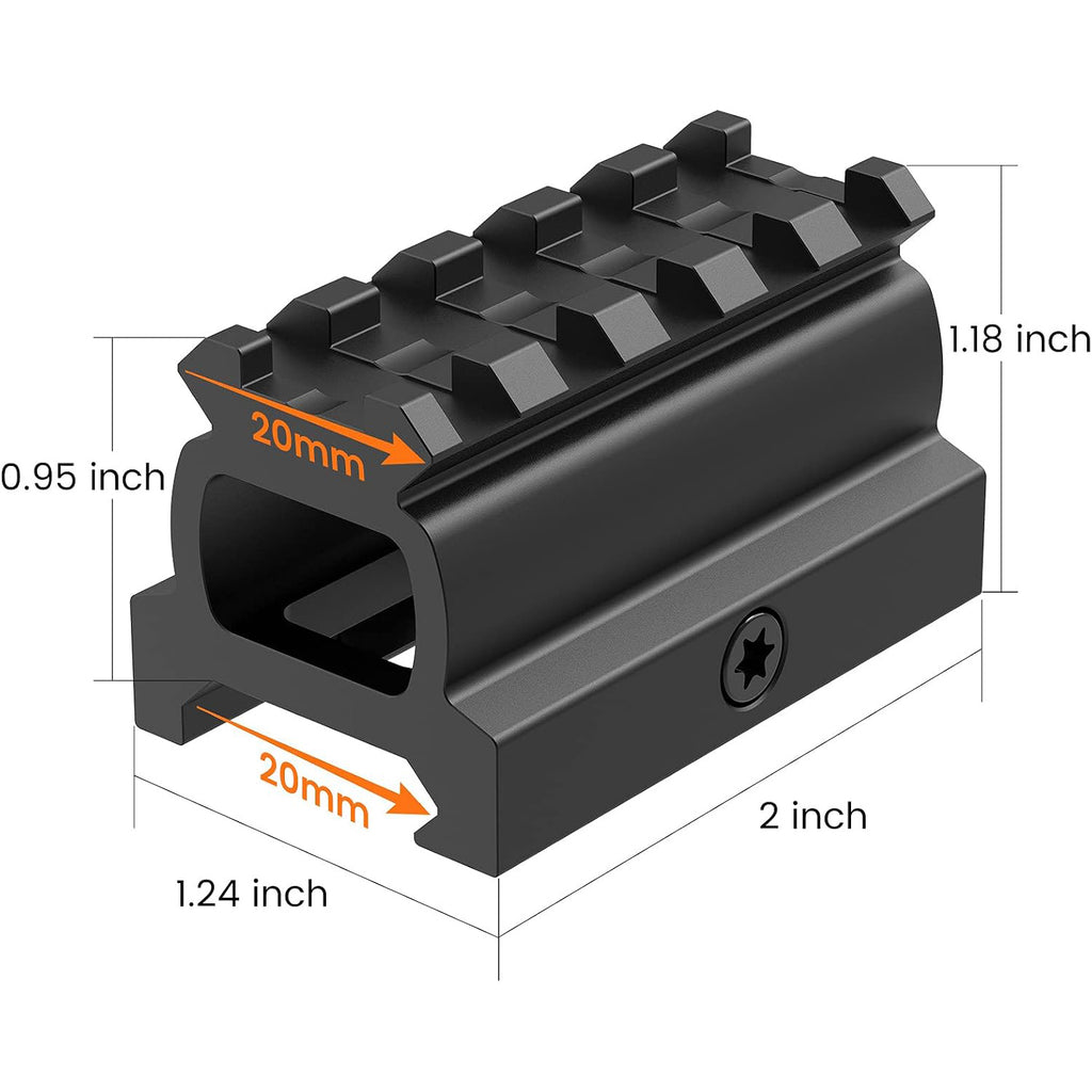 Hawkway 0.95 inch Picatinny Riser Mount