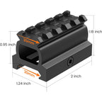 Hawkway 0.95 inch Picatinny Riser Mount