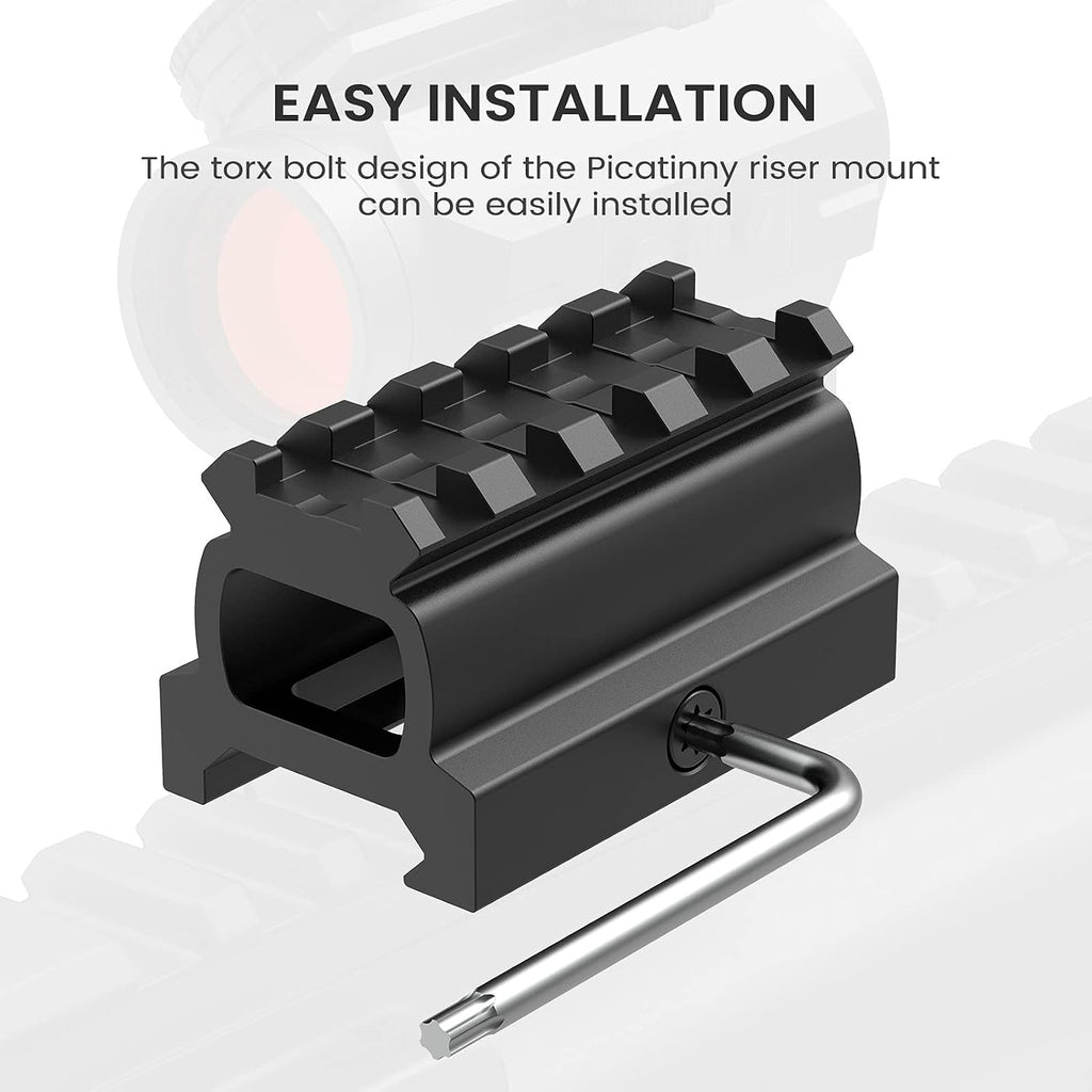Hawkway 0.95 inch Picatinny Riser Mount