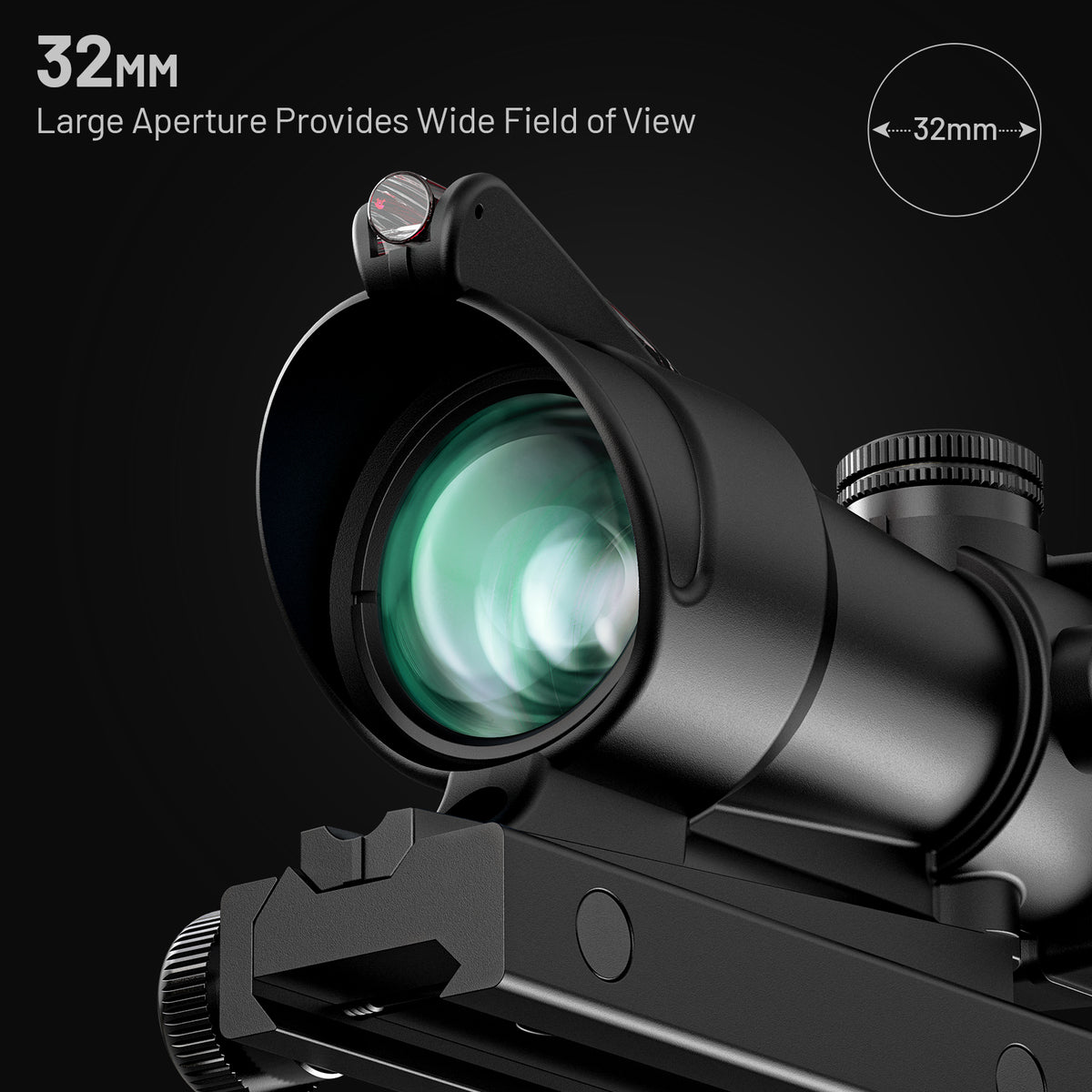Hawkway 4x Red Fiber Scope