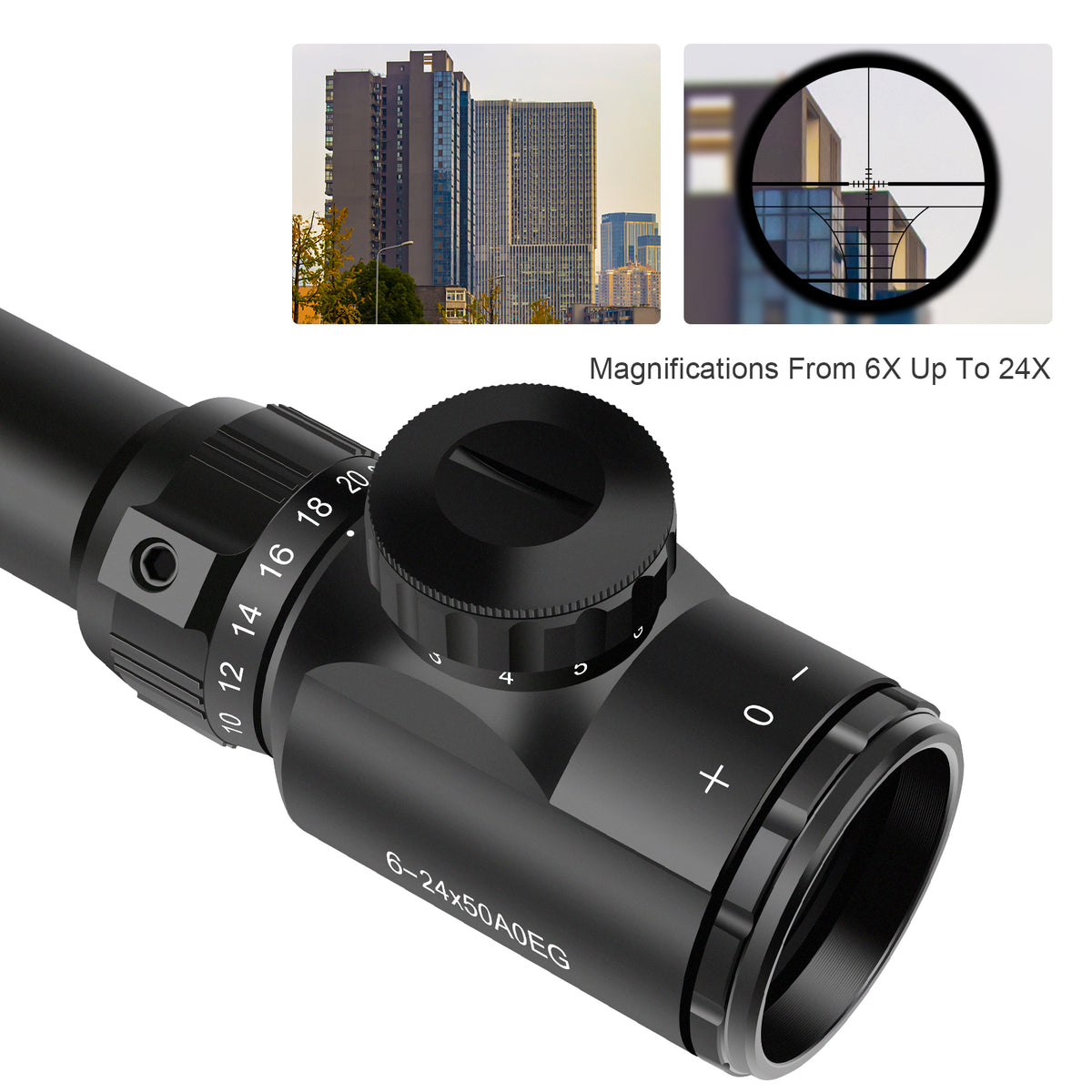 Hawkway RFS-21 Telescopic 6-24x50mm Rifle Scope
