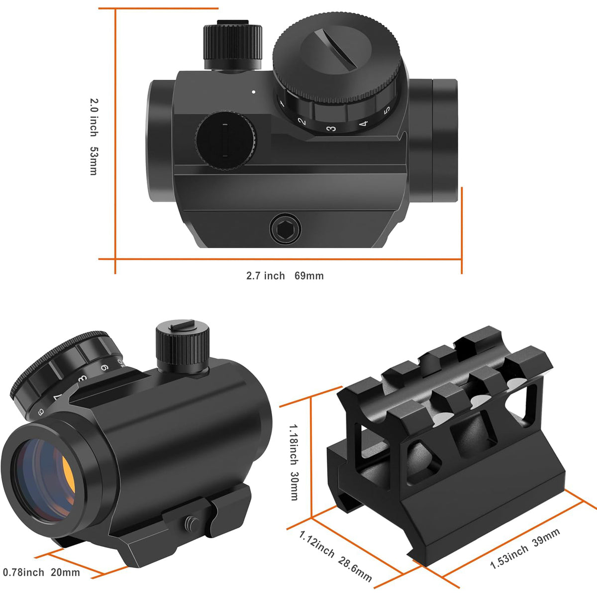 Hawkway RDS-25 Red Dot Sight