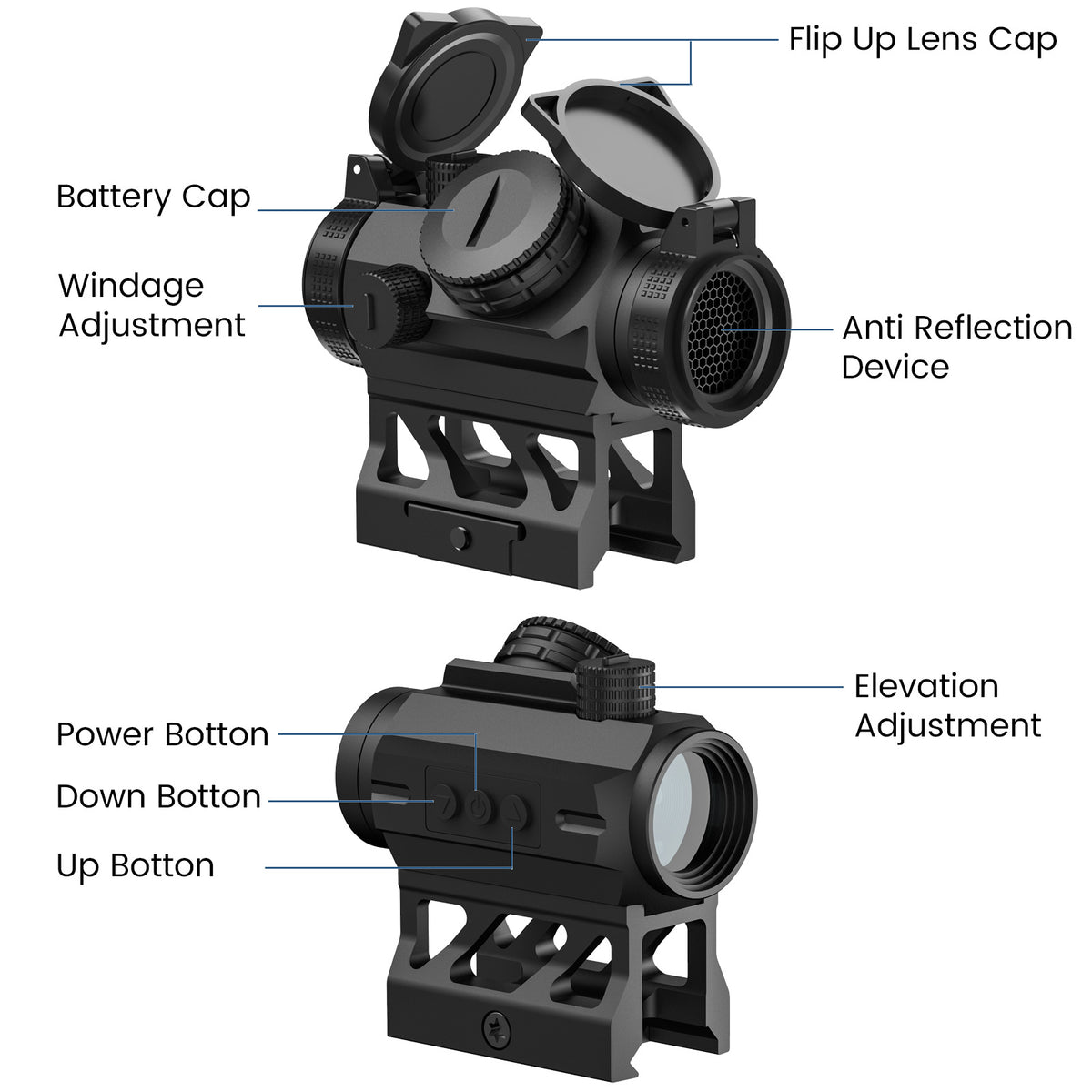 Hawkway V30 2MOA Red Dot Sight