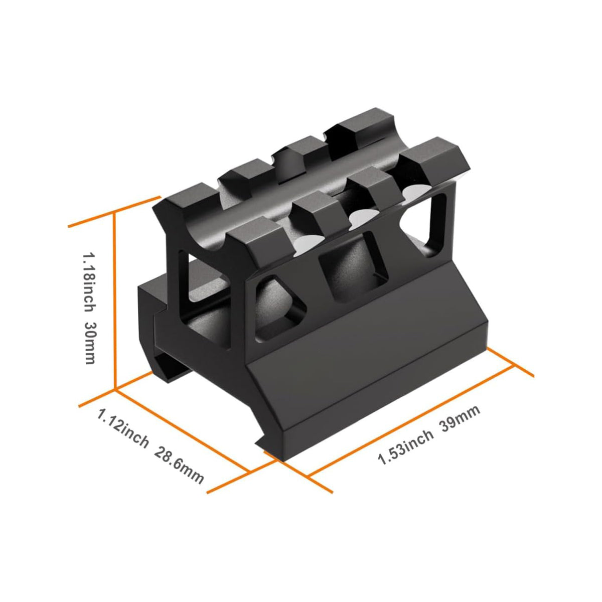 Hawkway 1 Inch Picatinny Riser Mount