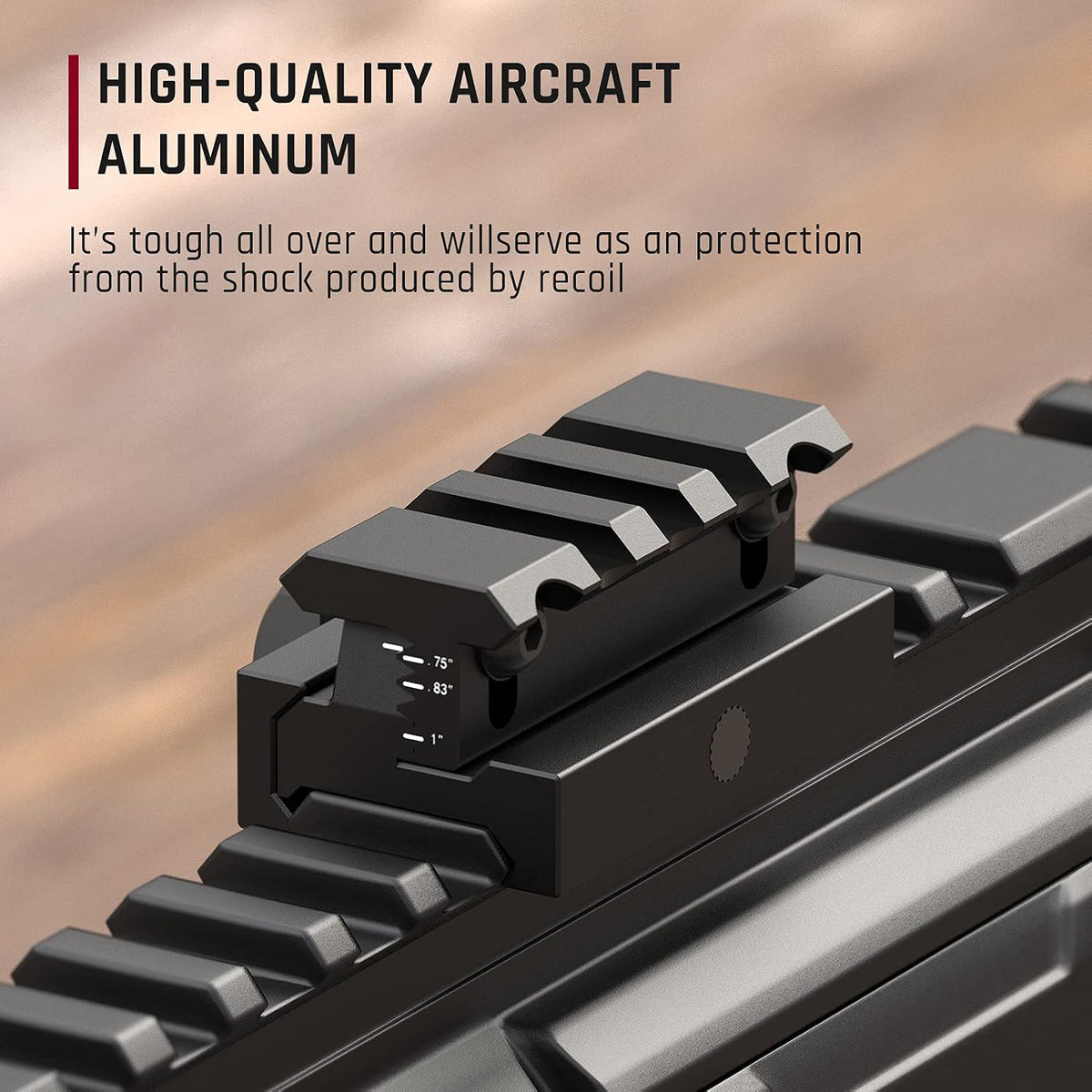 Hawkway 0.75/0.83/1 inch Picatinny Riser Mount