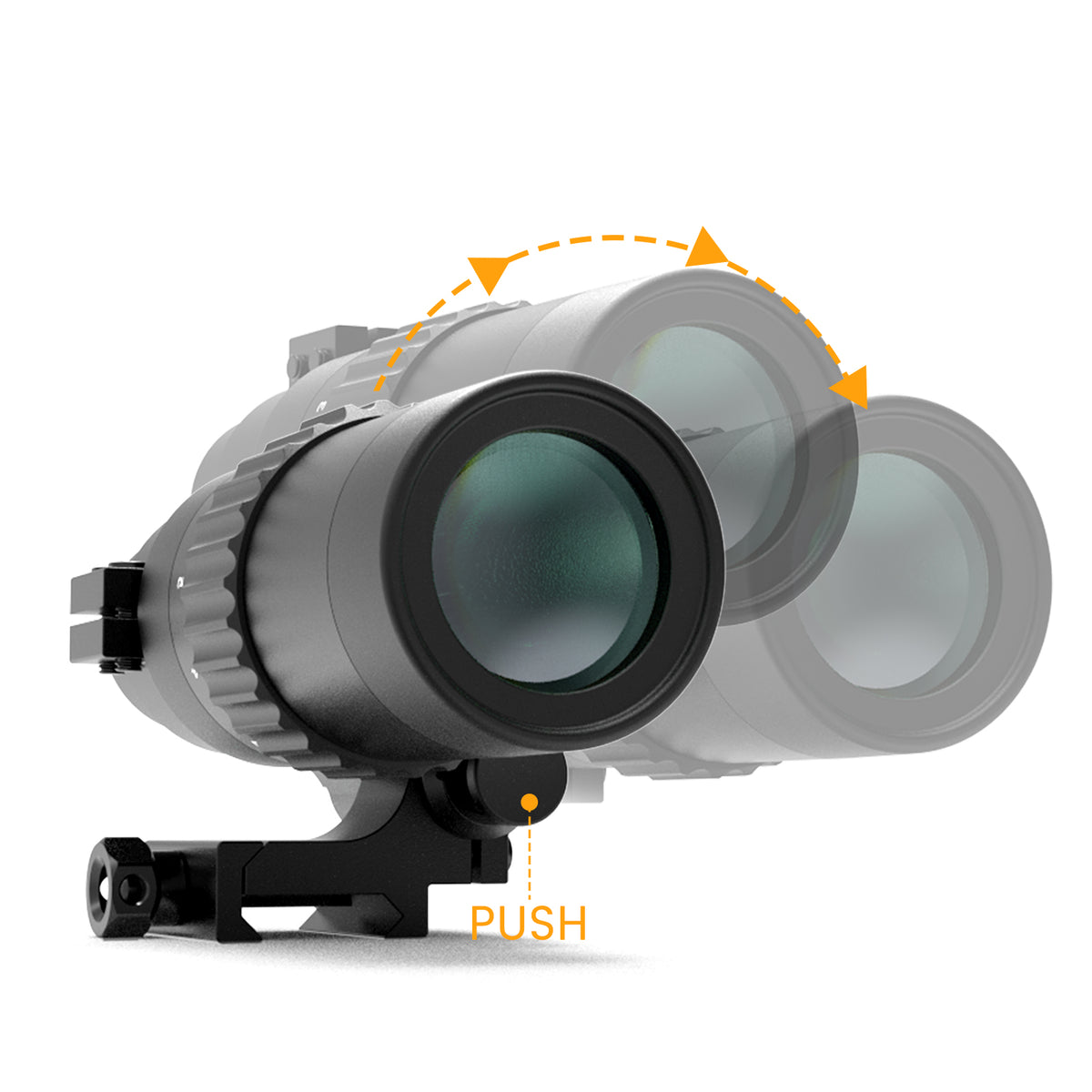 Hawkway M56 1.5x-5x Red Dot Magnifier With Right Flip Mount