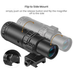 Hawkway M37 1.5X - 5X Adjustment Red Dot Magnifier With Left Flip Mount