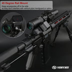 Hawkway 4 Reticles Riflescope Reflex Sight With 45° Rail Mount
