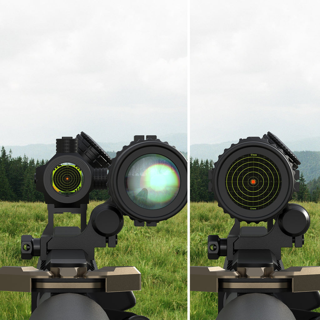 Hawkway M56 1.5x-5x Red Dot Magnifier With Right Flip Mount