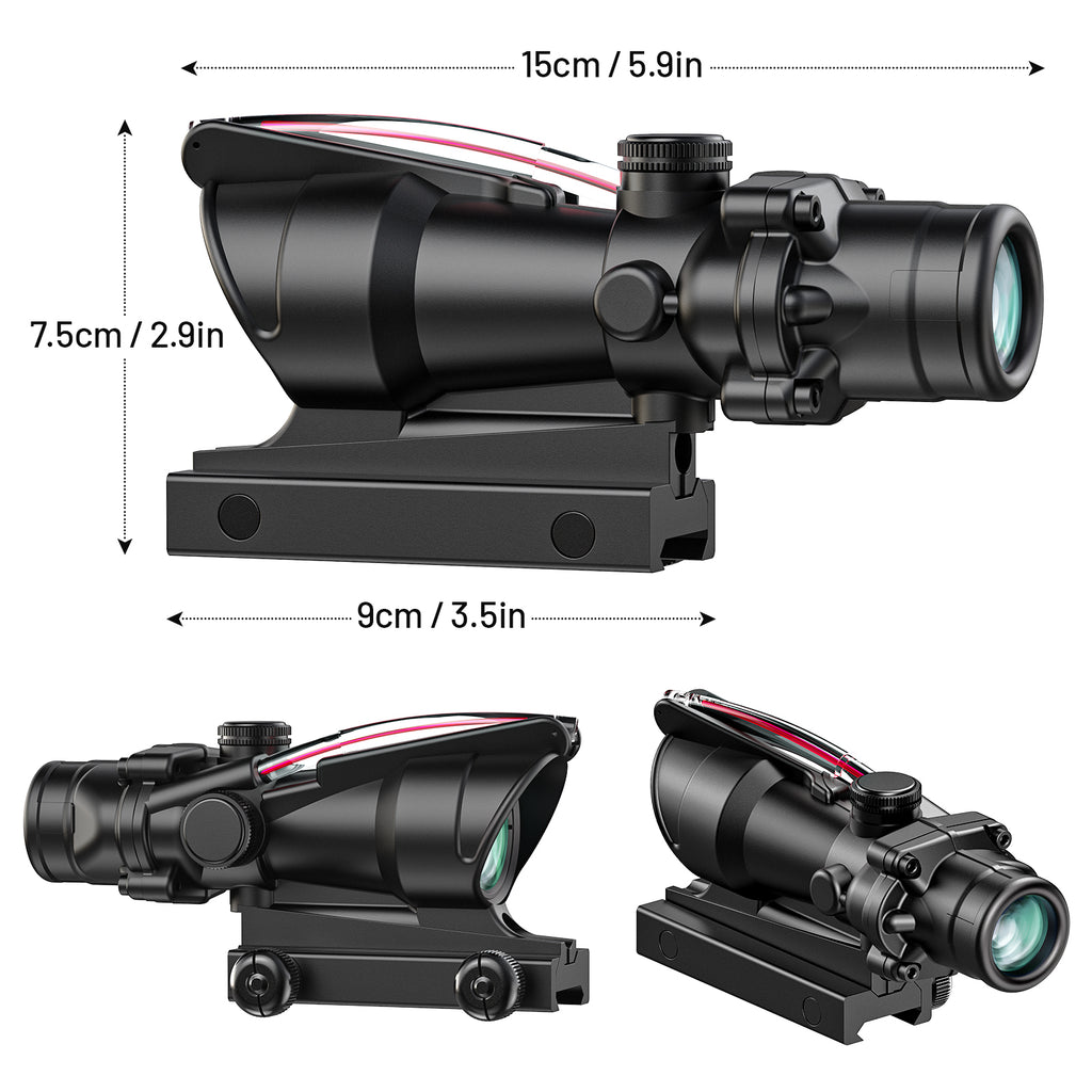 Hawkway 4x Red Fiber Scope