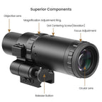 Hawkway M37 1.5X - 5X Adjustment Red Dot Magnifier With Left Flip Mount